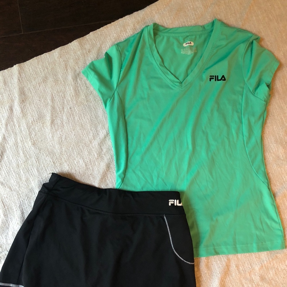 Light Green FILA Dry Fit